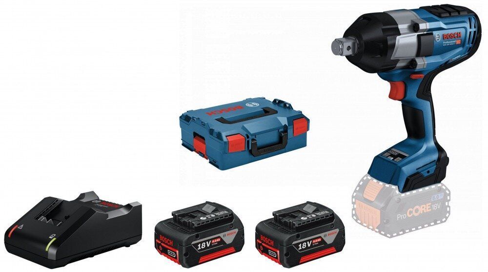 Аккумуляторный ударный гайковёрт Bosch GDS 18V-1050 H Professional в кейсе, арт. 06019J8522