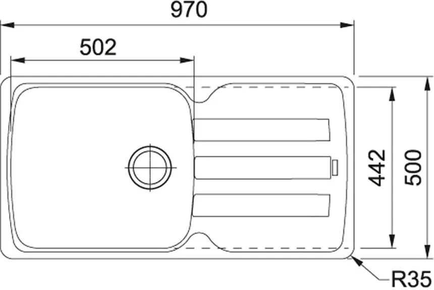 Кухонная раковина Franke Antea AZG 611-97 XL 114.0676.239, оникс
