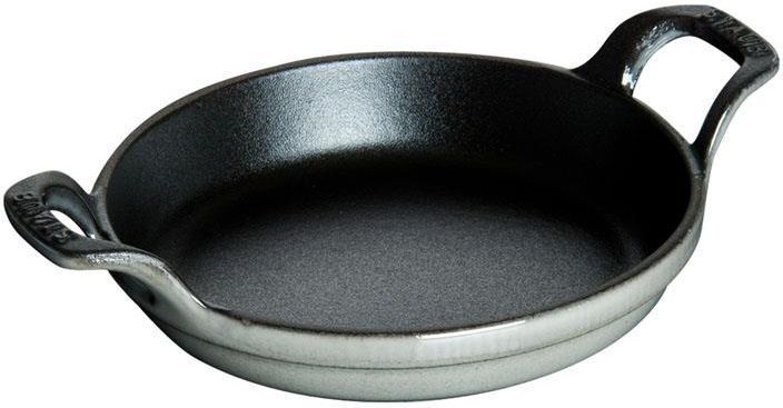 Мини-жаровня Staub чугунная круглая, графитово-серая 12 см