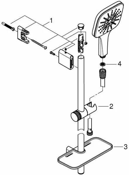 Душевой набор Grohe Vitalio Smartactive 130 Cube 26596000