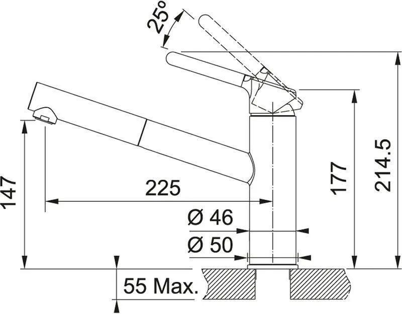 Кухонный кран Franke Orbit pull-out 115.0623.059, Ореховый