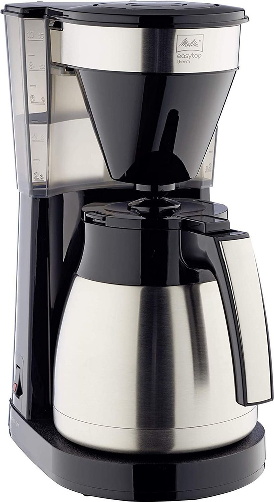 Капельная кофеварка Melitta EasyTop Therm Steel 1023-10, чёрно-серебристый
