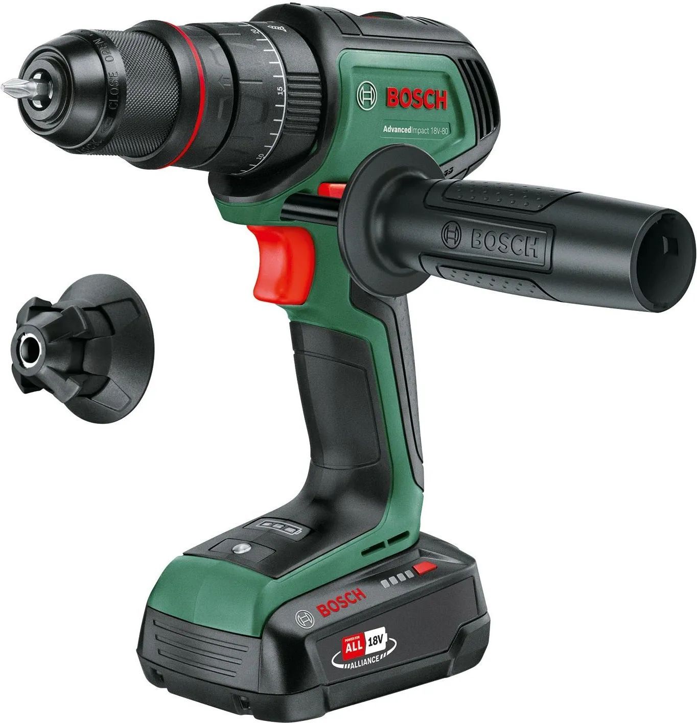 Аккумуляторная ударная дрель Bosch AdvancedImpact 18V-80 QuickSnap (06039E2101)