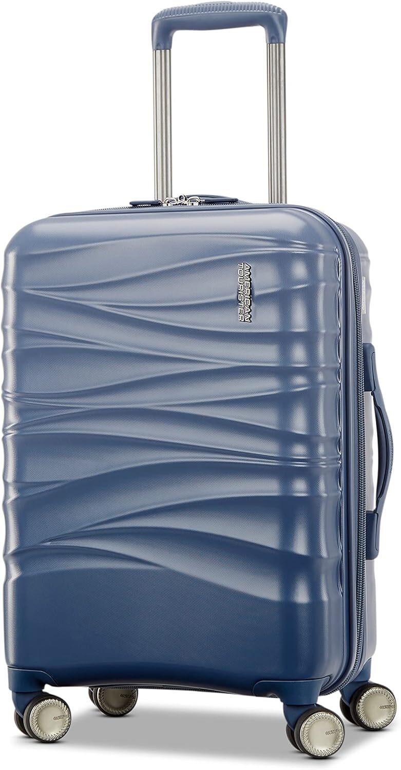 Чемодан American Tourister Cascade Hardside Spinner, легкий, сине-серый