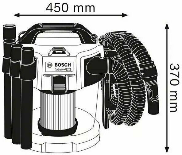 Пылесос аккумуляторный BOSCH GAS 18V-10 L без акб. (06019C6302)
