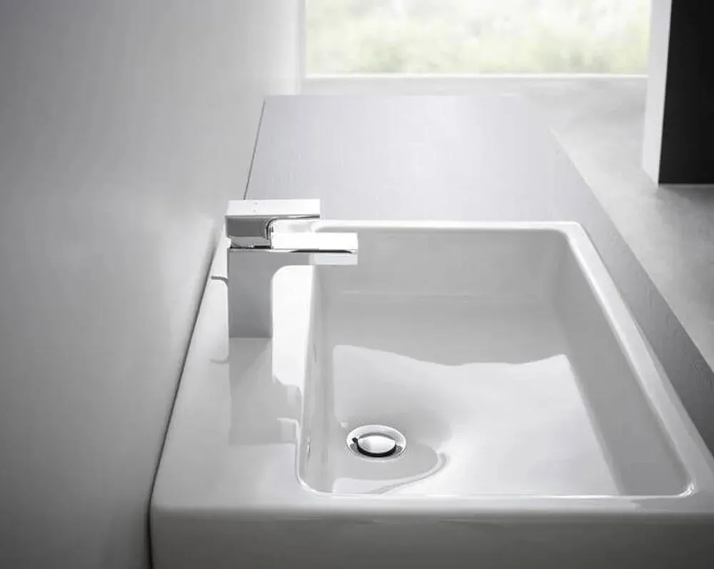 Смеситель для раковины Hansgrohe Vernis Shape 70 с металлическим сливным гарнитуром, хром 71566000