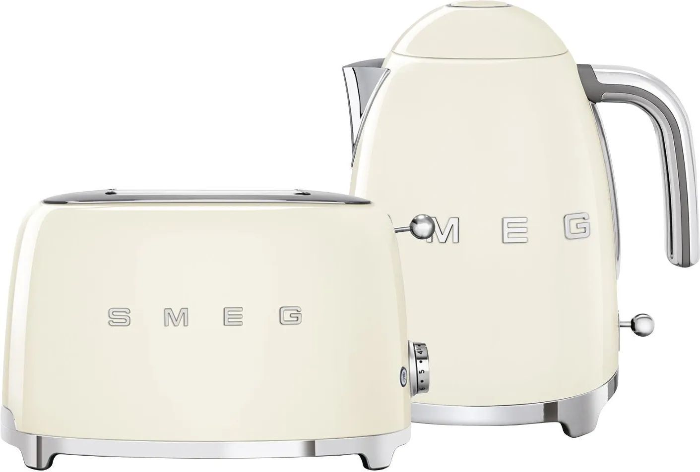 Набор тостер+чайник Smeg TSF01CREU + KLF03CREU бежевый