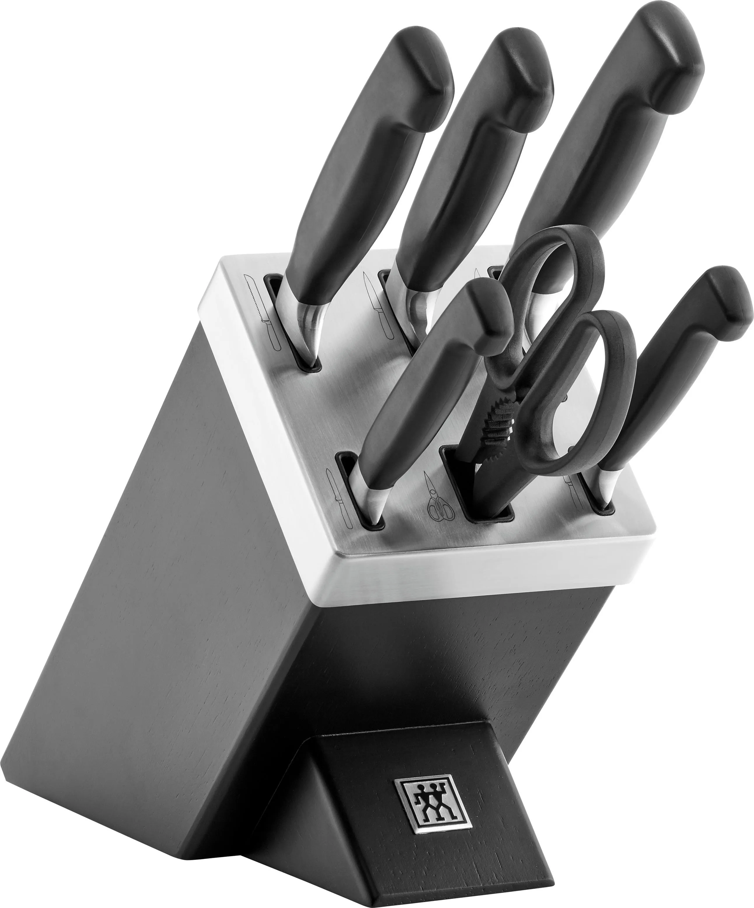 Набор ножей в самозатачивающемся блоке Zwilling Four Star Black 351450070