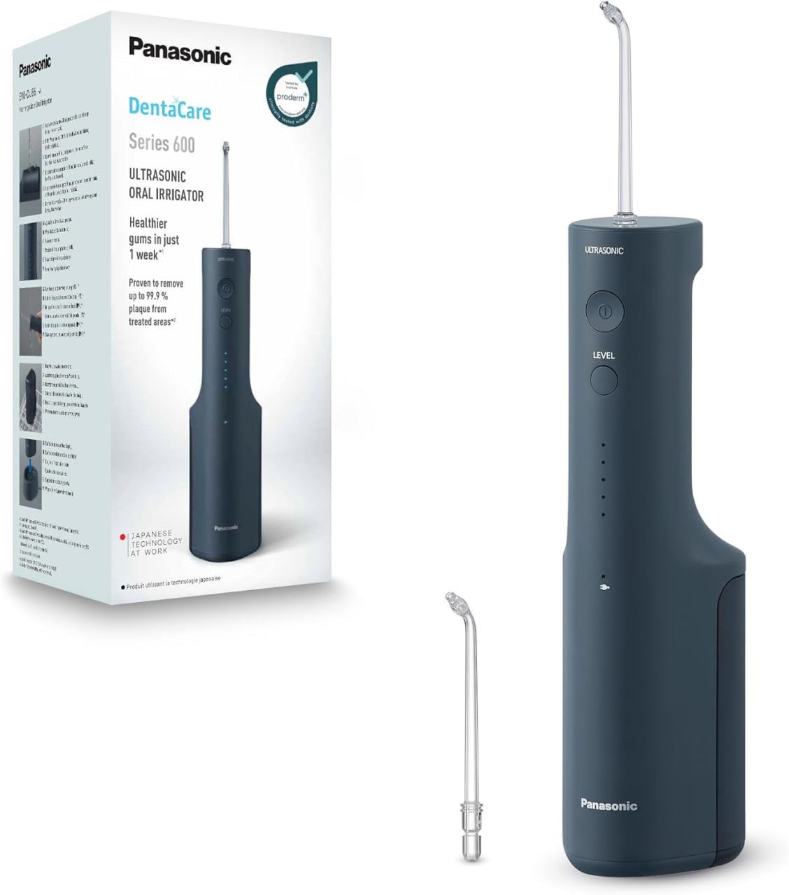 Ирригатор Panasonic EW-DJ66-A303 ультразвуковой, беспроводной, синий