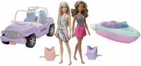 Кукла Barbie джип + моторная лодка GXD66
