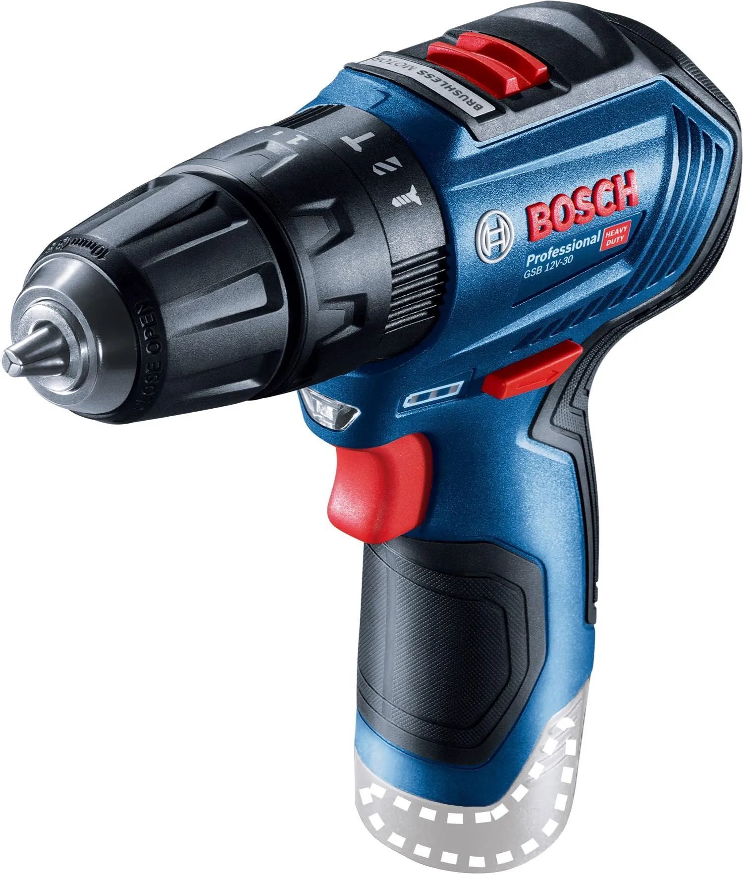 Аккумуляторная ударная дрель-шуруповерт Bosch GSB 12V-30 Professional 06019G9102