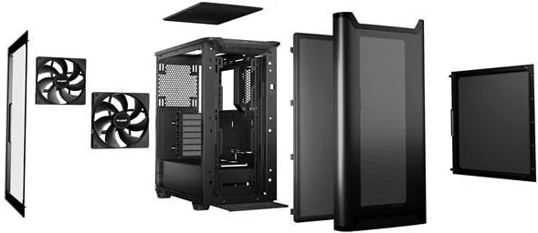 Компьютерный корпус be quiet! Pure Base 501 Airflow Window Black BGW74, 2×140 мм вентиляторы