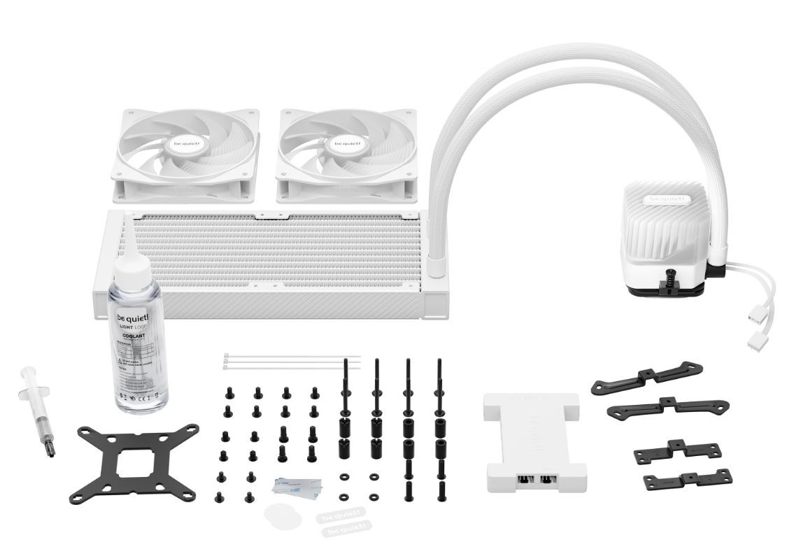 Система жидкостного охлаждения Be Quiet! Light Loop 240mm White 2x120mm (BW021)