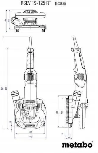 Угловая шлифовальная машина Metabo RSEV 19-125 RT 1900 Вт