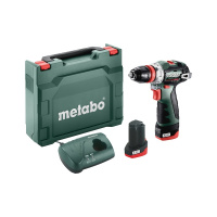 Аккумуляторная дрель-шуруповерт Metabo PowerMaxx BS BL Q, 2 АКБ 2Ah и ЗУ (601749500)