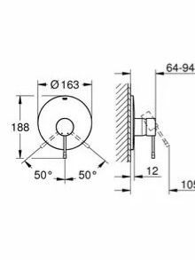 Смеситель для душа Grohe Essence Brushed Hard Graphite 19286Al1