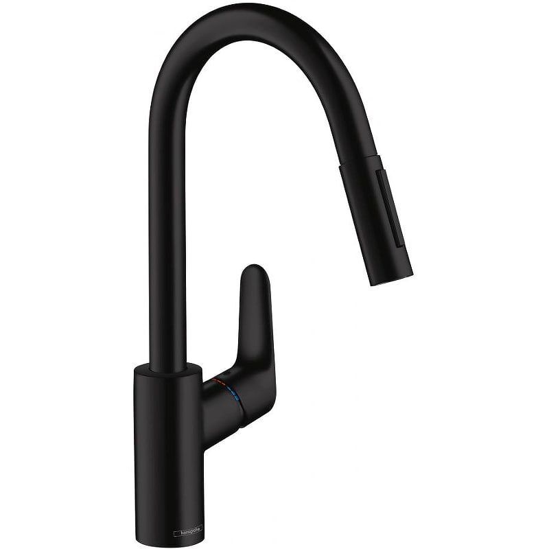 Смеситель для кухни (мойки) hansgrohe Focus M41 31815670 матовый черный