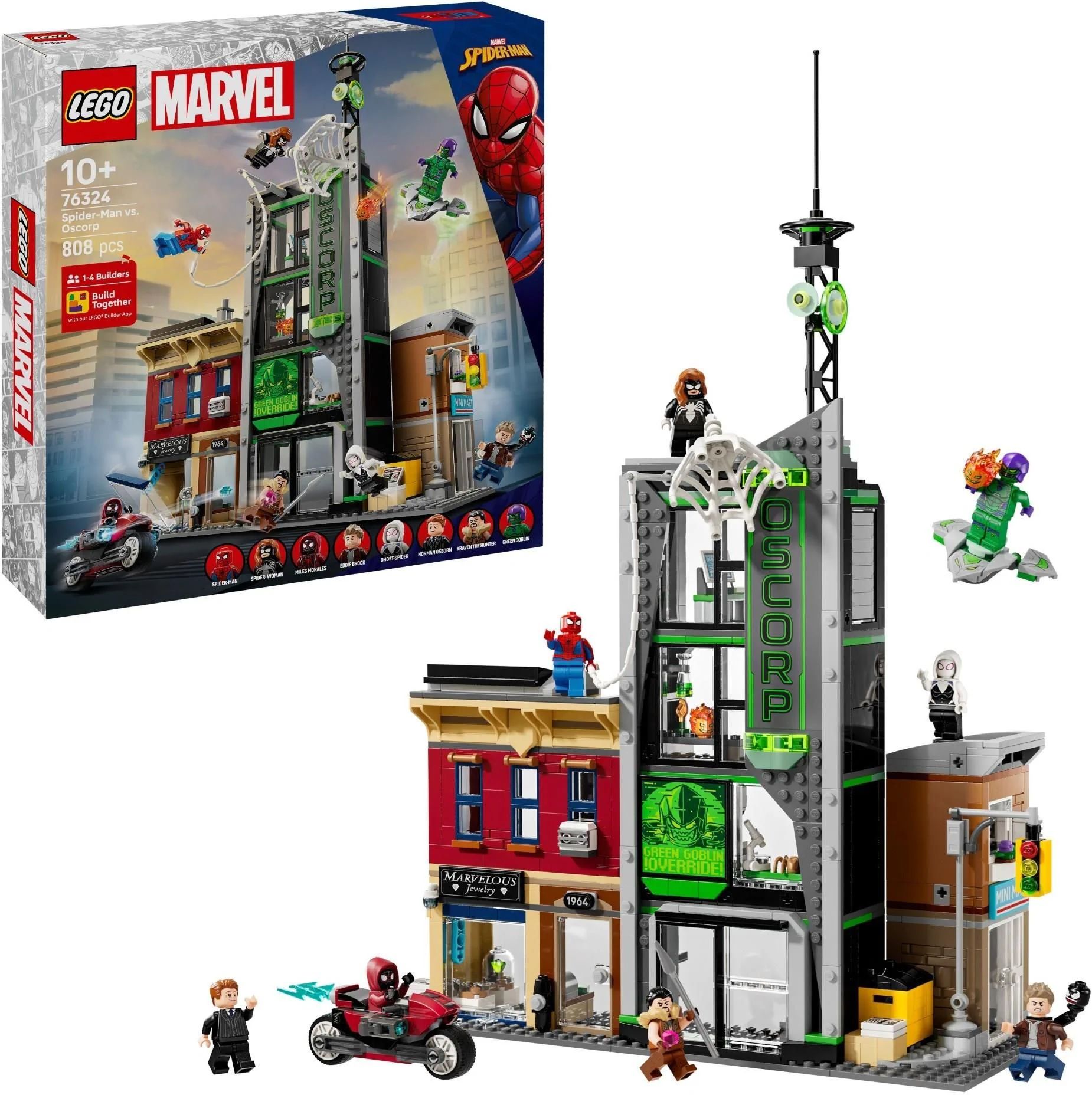 Конструктор LEGO Marvel 76324 Человек-паук и корпорация