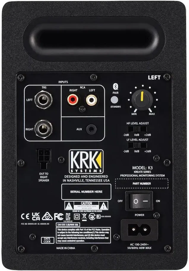 Комплект активных студийных мониторов KRK Kreate 3, 3,5", Bluetooth, пара