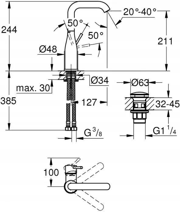 СмесительGrohe Essence 23799001