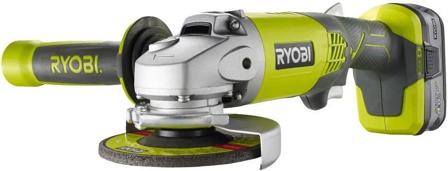 Аккумуляторная Угловая шлифовальная машина Ryobi R18Ag-140s с АКБ и ЗУ, сумка