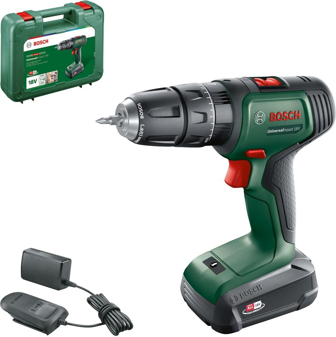 Аккумуляторная ударная дрель-шуруповерт Bosch Universal Impact 18V 06039D4101