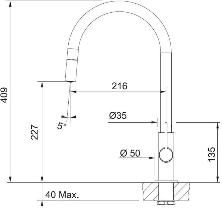 Кухонный кран Franke Ambient Evo 115.0373.950, черный