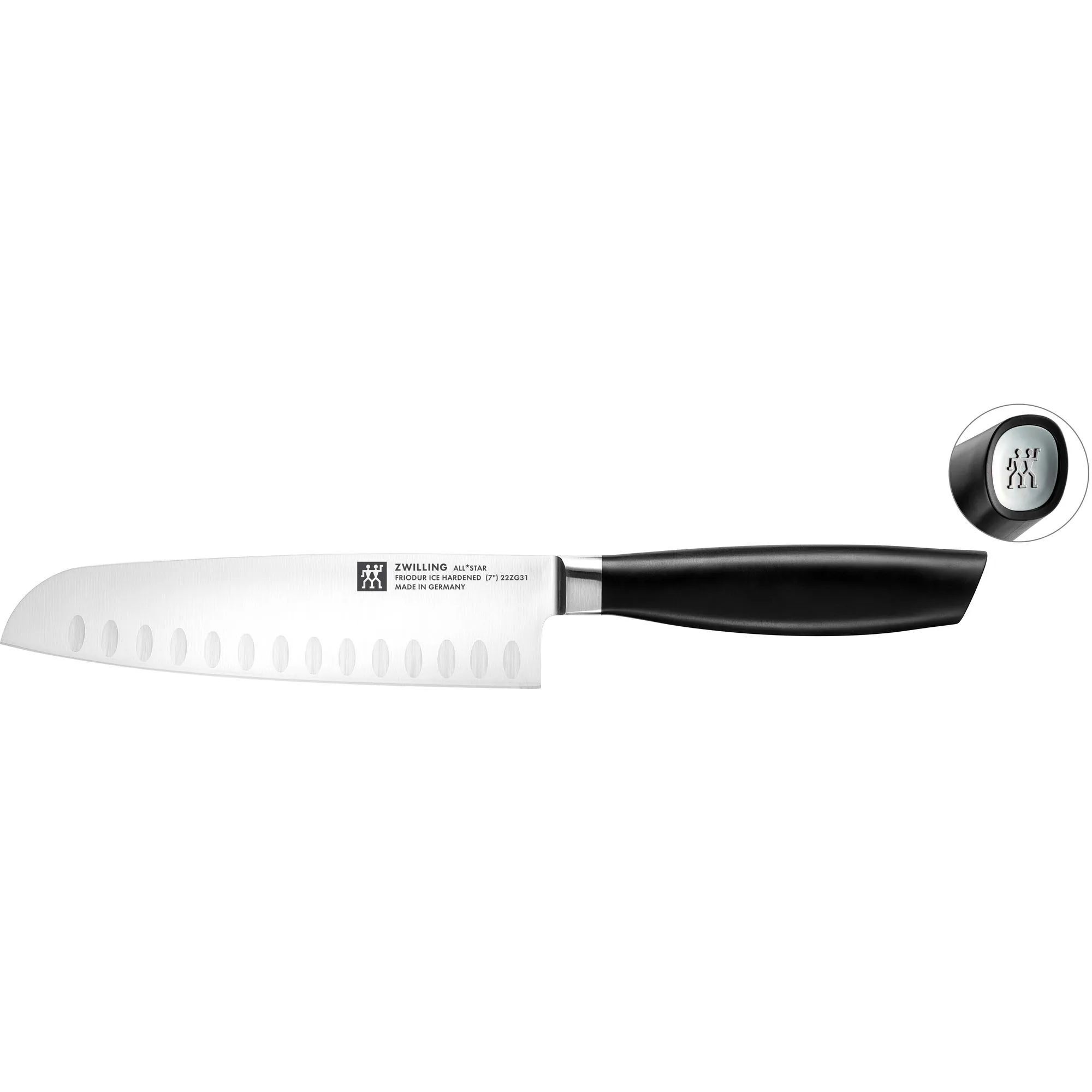 Нож с канавками 18 см Zwilling Santoku All Star 33788-184-0
