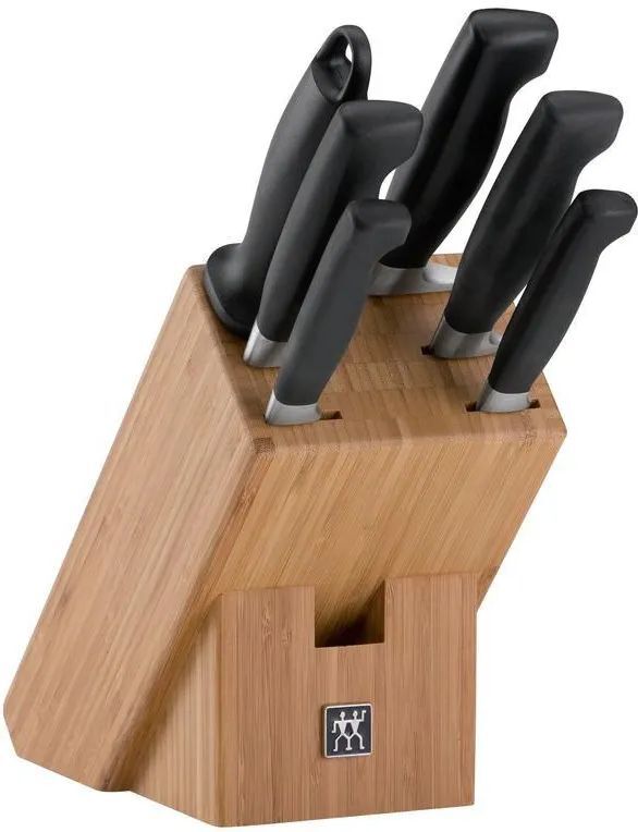 Набор из 5 ножей в блоке + точилка - Zwilling Four Star 350680030