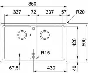 Кухонная раковина Franke Basis BFG 620-34-34 114.0676.267, капучино