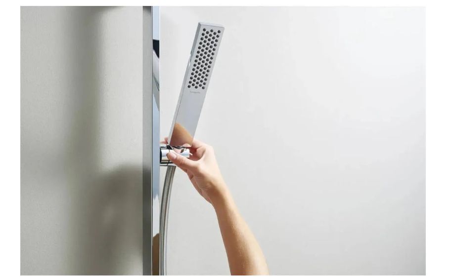 Душевой набор Pulsify E 100 1jet EcoSmart+ с хромированной рейкой 90 см 24381000