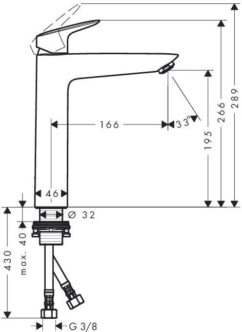 Смеситель Hansgrohe Logis 190, хром 71091000
