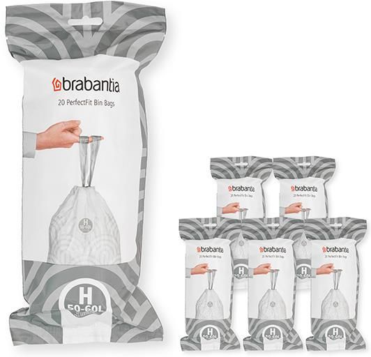Мешки для мусора Brabantia PerfectFit H 138782, 50–60 л, 120 шт.