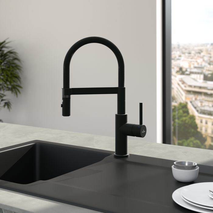 Однорычажный смеситель для кухни Villeroy & Boch Steel Expert Compact (92730006)