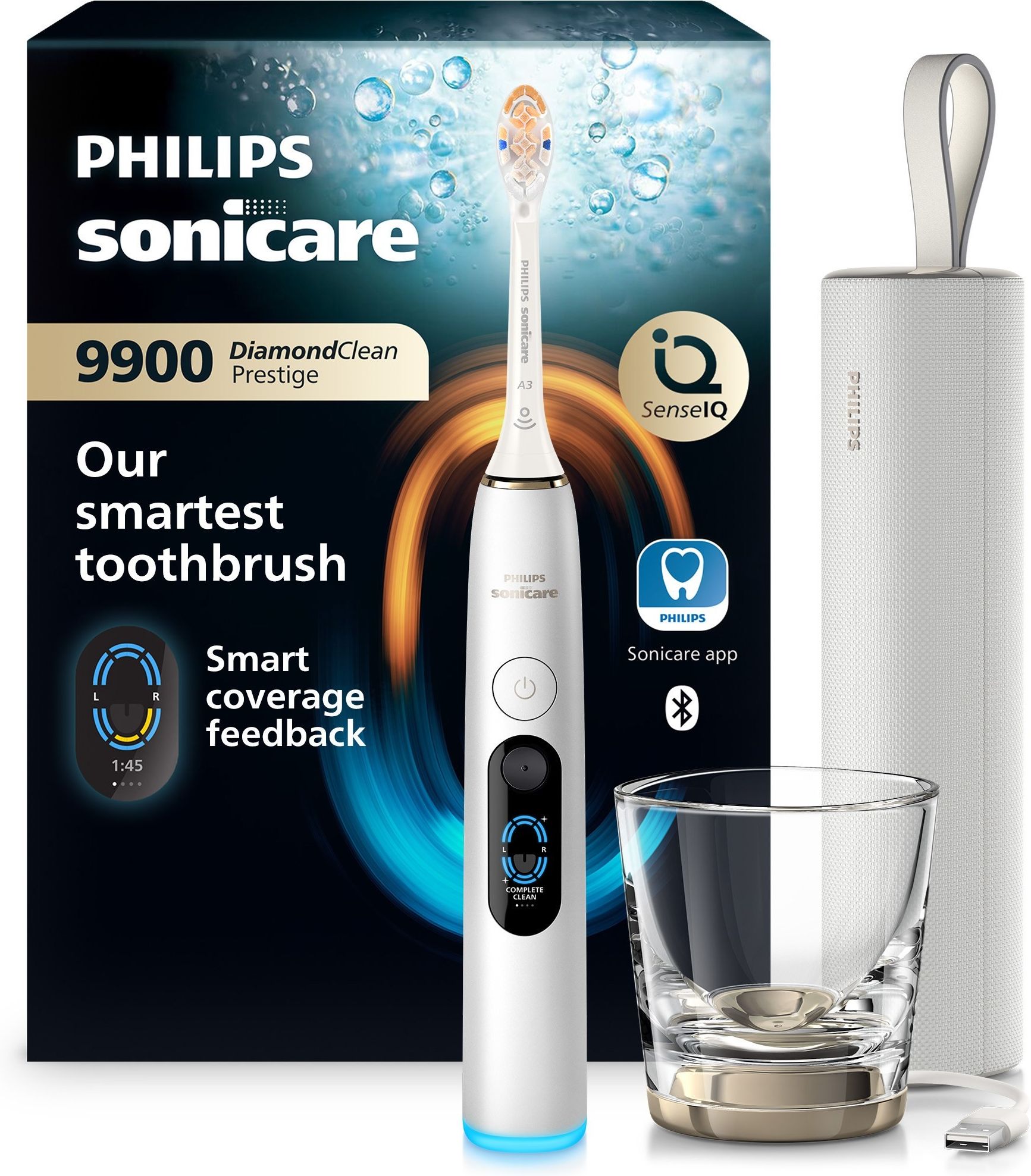 Электрическая зубная щетка Philips Sonicare DiamondClean Series 9900 Prestige HX9813/91