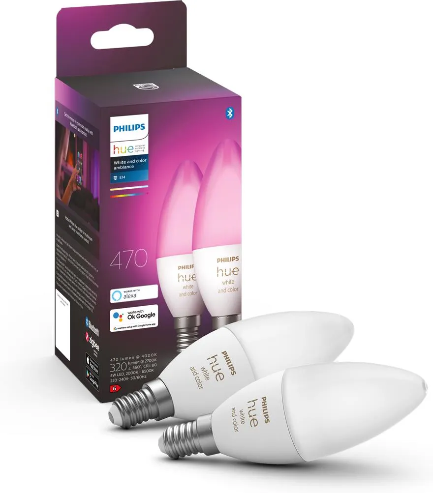 Лампочка PHILIPS HUE White and color ambiance E14 929002294205