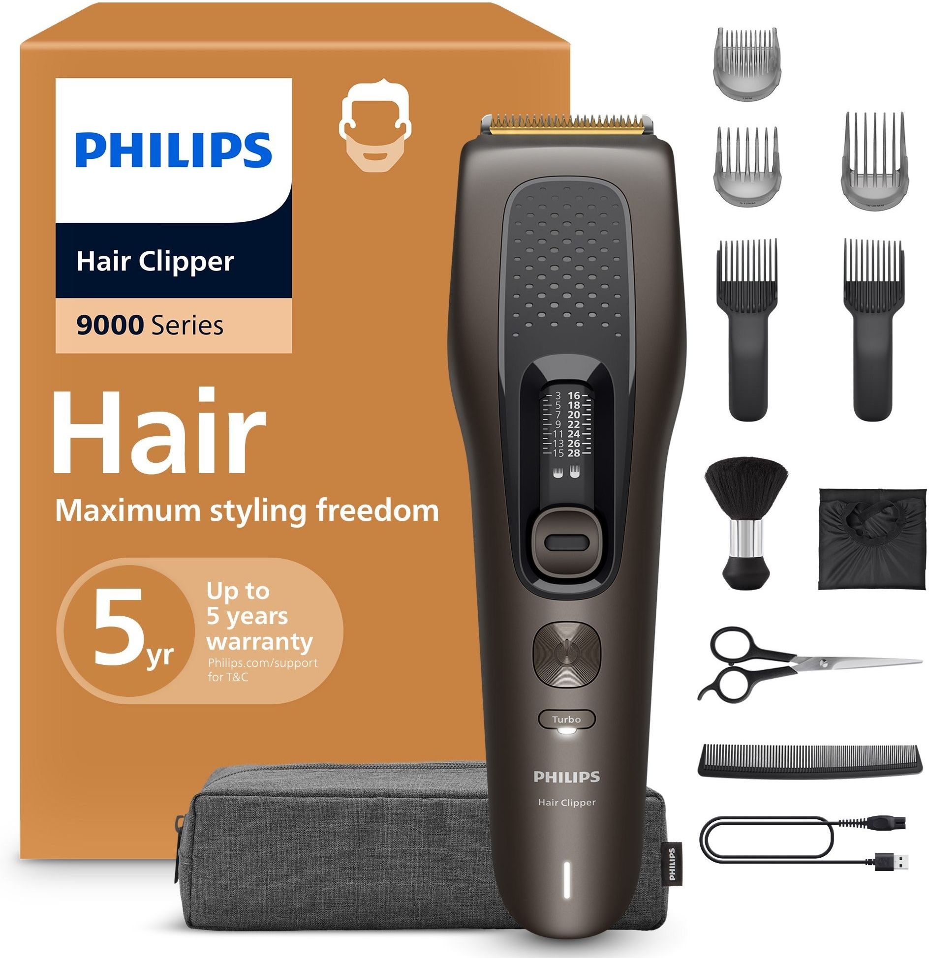 Машинка для стрижки волос Philips Series 9000 HC9722/15