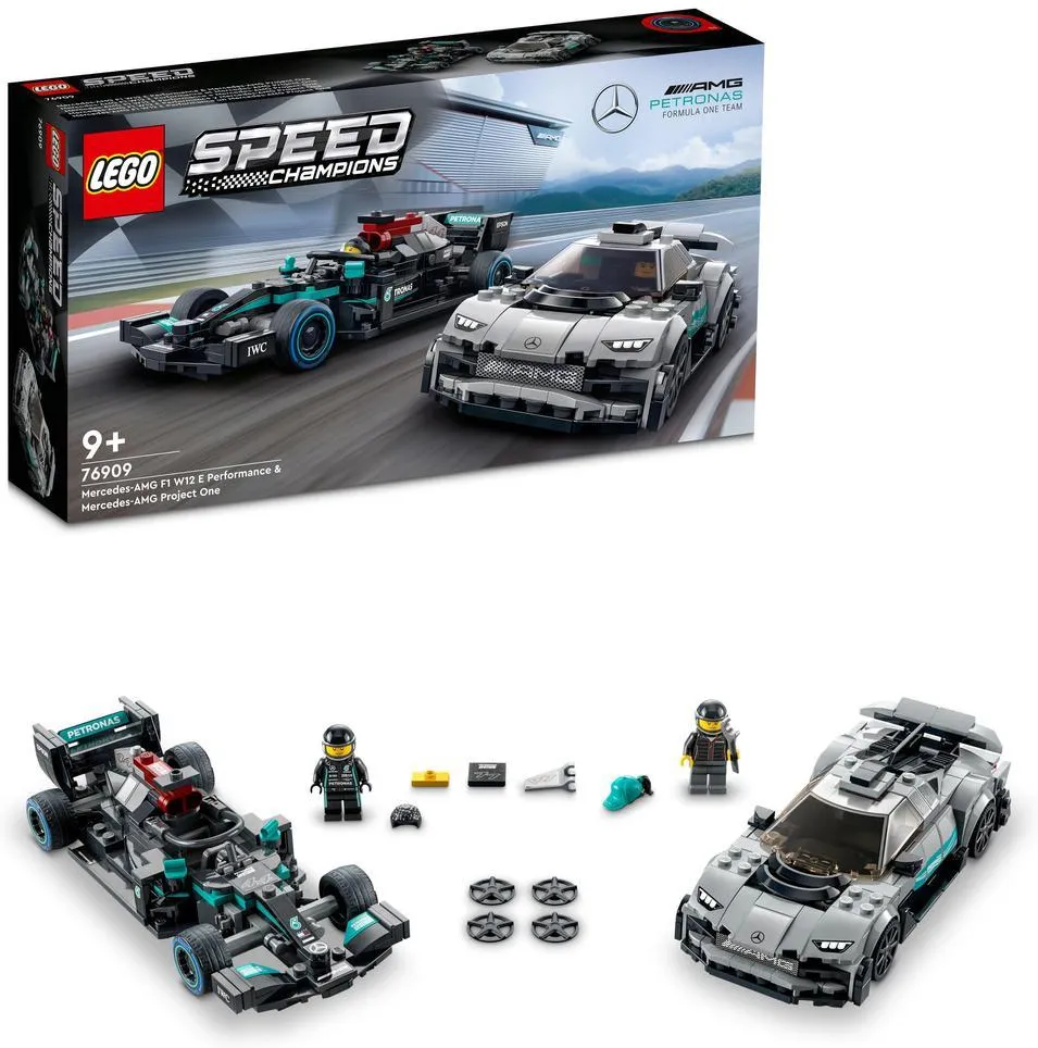 Конструктор LEGO Speed Champions 76909 Mercedes-AMG F1 W12 E Performance и Mercedes-AMG ONE