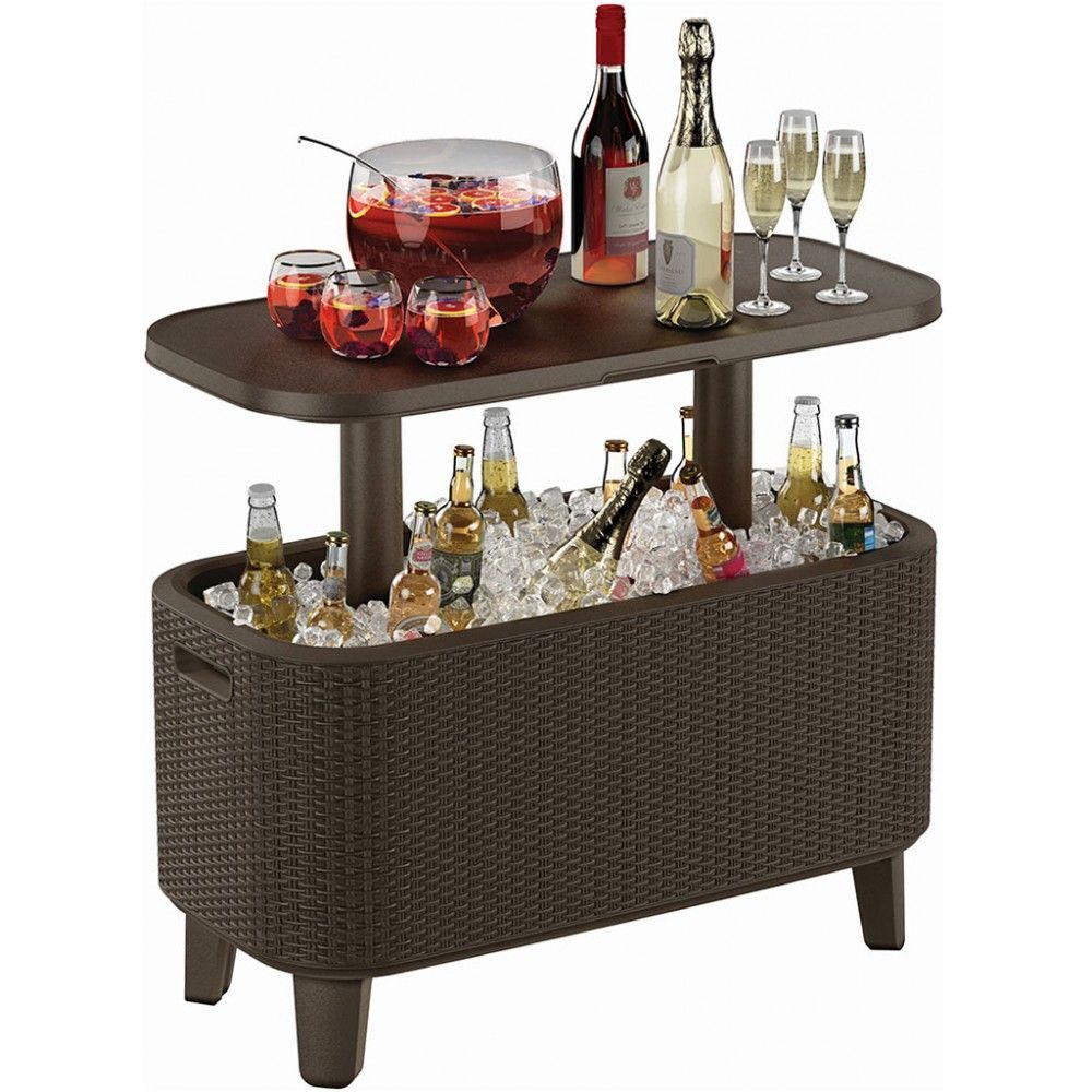 Садовый бар Keter Bevy Bar, 83,5 x 40 x 50-74 см, раттан каппучино (17209510)
