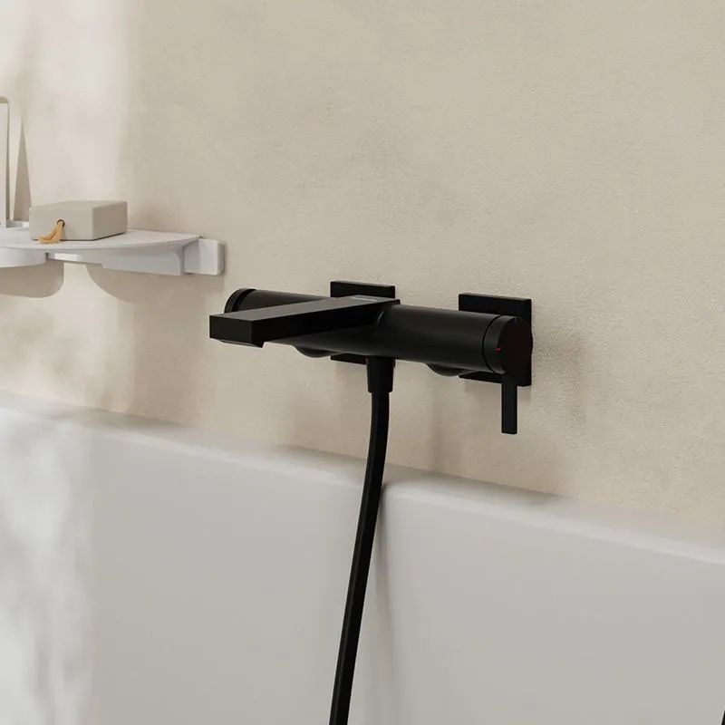 Смеситель для ванны Hansgrohe Tecturis E 73420670 матовый черный