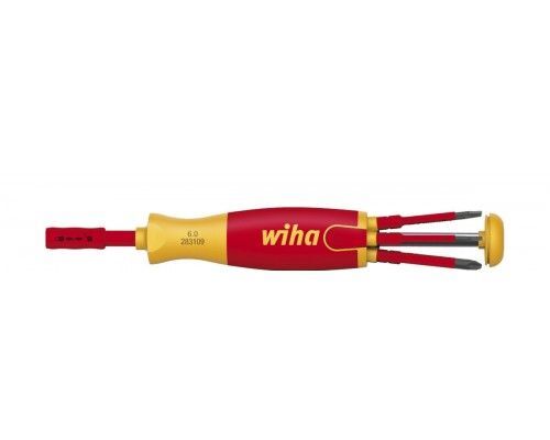 Отвертка диэлектрическая Wiha с набором бит LiftUP Electric 6шт 2831 41235 (SB)