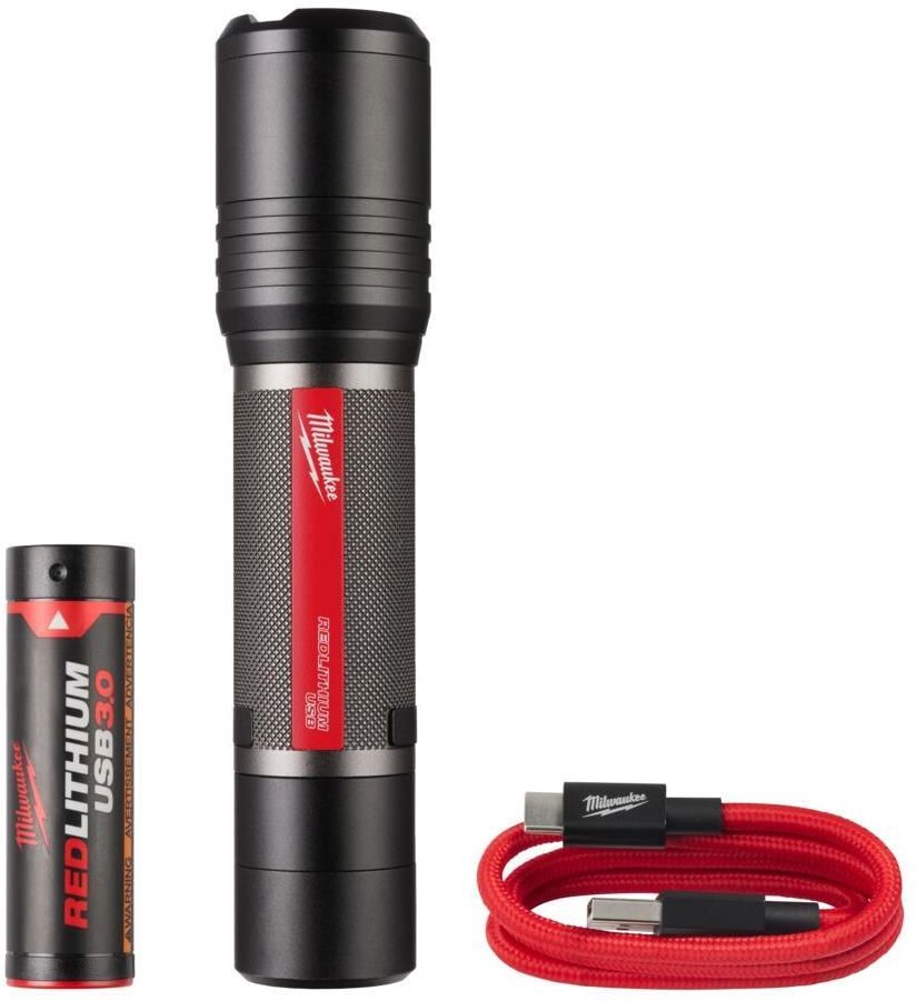 Аккумуляторный фонарь Milwaukee L4 FL2000-301 с USB-кабелем 4933479637 1х3,0 Ач с АКБ и ЗУ