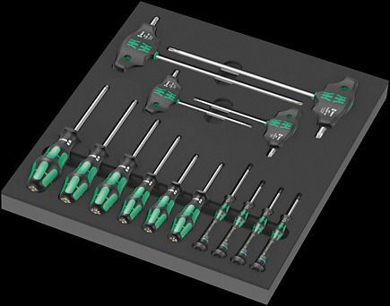 Wera пенопластовая вставка с отвертками для винтов и винтов Torx 14cz 5150103001