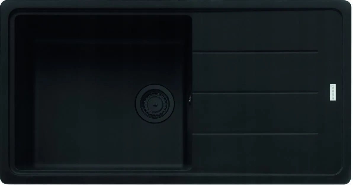 Кухонная раковина Franke Basis BFG 611-97 114.0693.556, матовый черный / черный слив