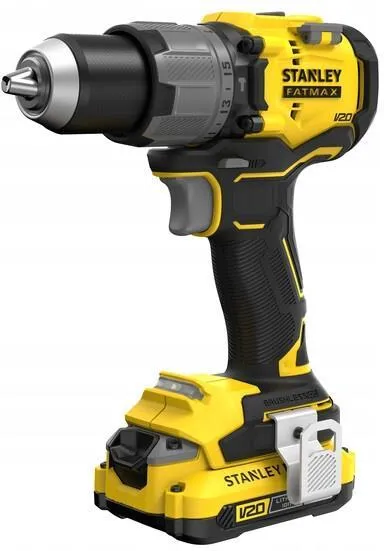 Аккумуляторная дрель-шуруповёрт Stanley FATMAX V20 SFMCD726D2KQW 18 В, 2×2,0 А·ч АКБ, ЗУ, кейс