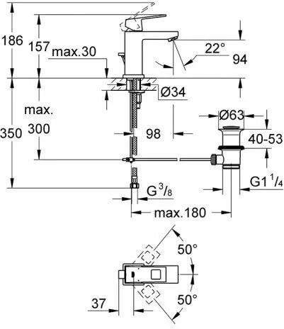 Смеситель GROHE Eurocube 23127000