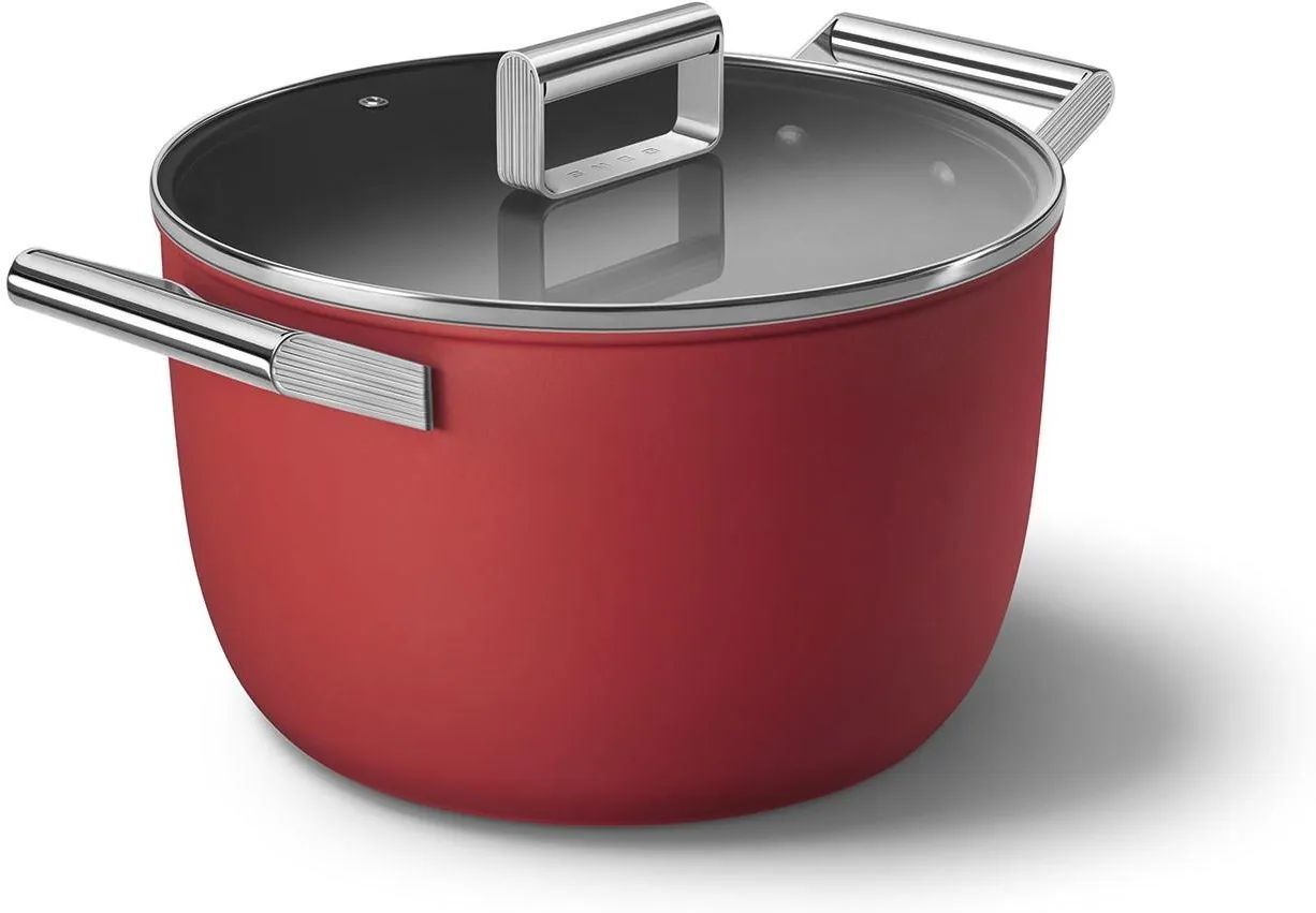 Кастрюля SMEG 50's Style 26cm CKFC2611RDM красная