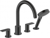 Смеситель Hansgrohe Vernis Shape 4 отверстия черный матовый 71459670