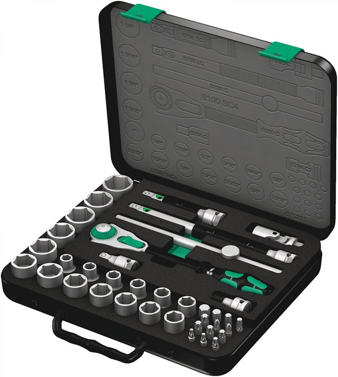Wera трещотка zyklop 1/2 8100 SC 4 в комплекте 05003647001