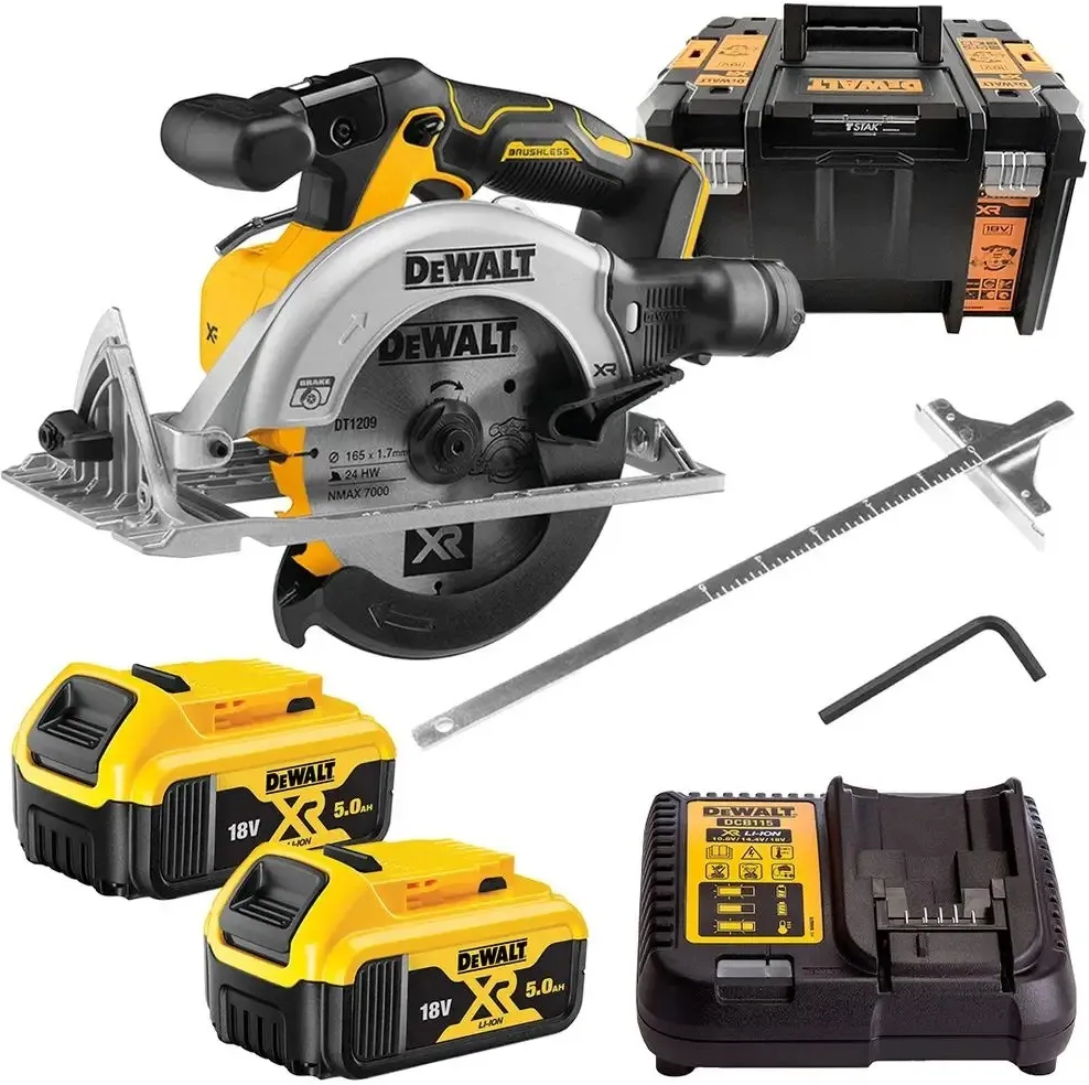 Аккумуляторная дисковая пила DeWalt DCS565P2-QW, с 2 АКБ и ЗУ